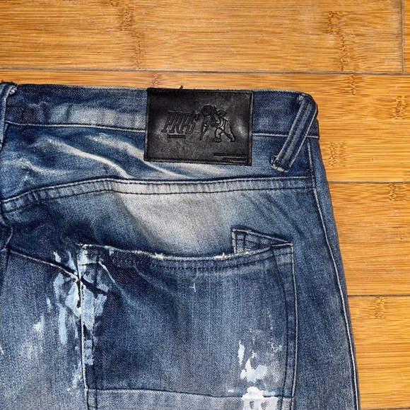 PRPS BARRACUDA MOTO STYLE DISTRESSED PAINT SPLATTER JEANS 38 - 38/33 - Picture 5 of 7